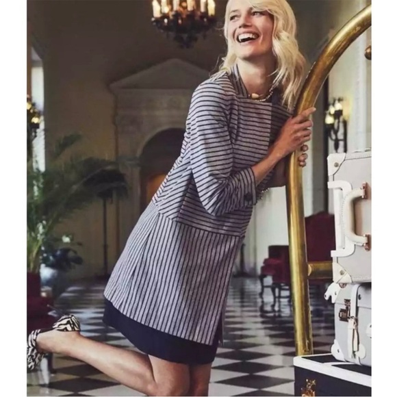 CAbi Striped Car Coat Long Blazer Jacket - Picture 2 of 16